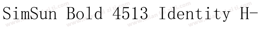 SimSun Bold 4513 Identity H字体转换